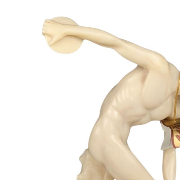 Vintage Discobolus Statue: Classical Greek Discus Thrower Sculpture - Picture 7 of 8